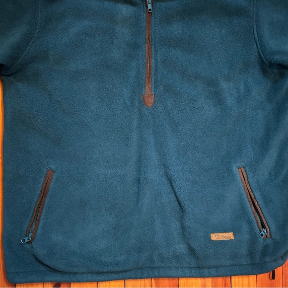 Vintage L.L. Bean Fleece Quarter Zip Pullover Sweatshirt - Picture 5 of 7